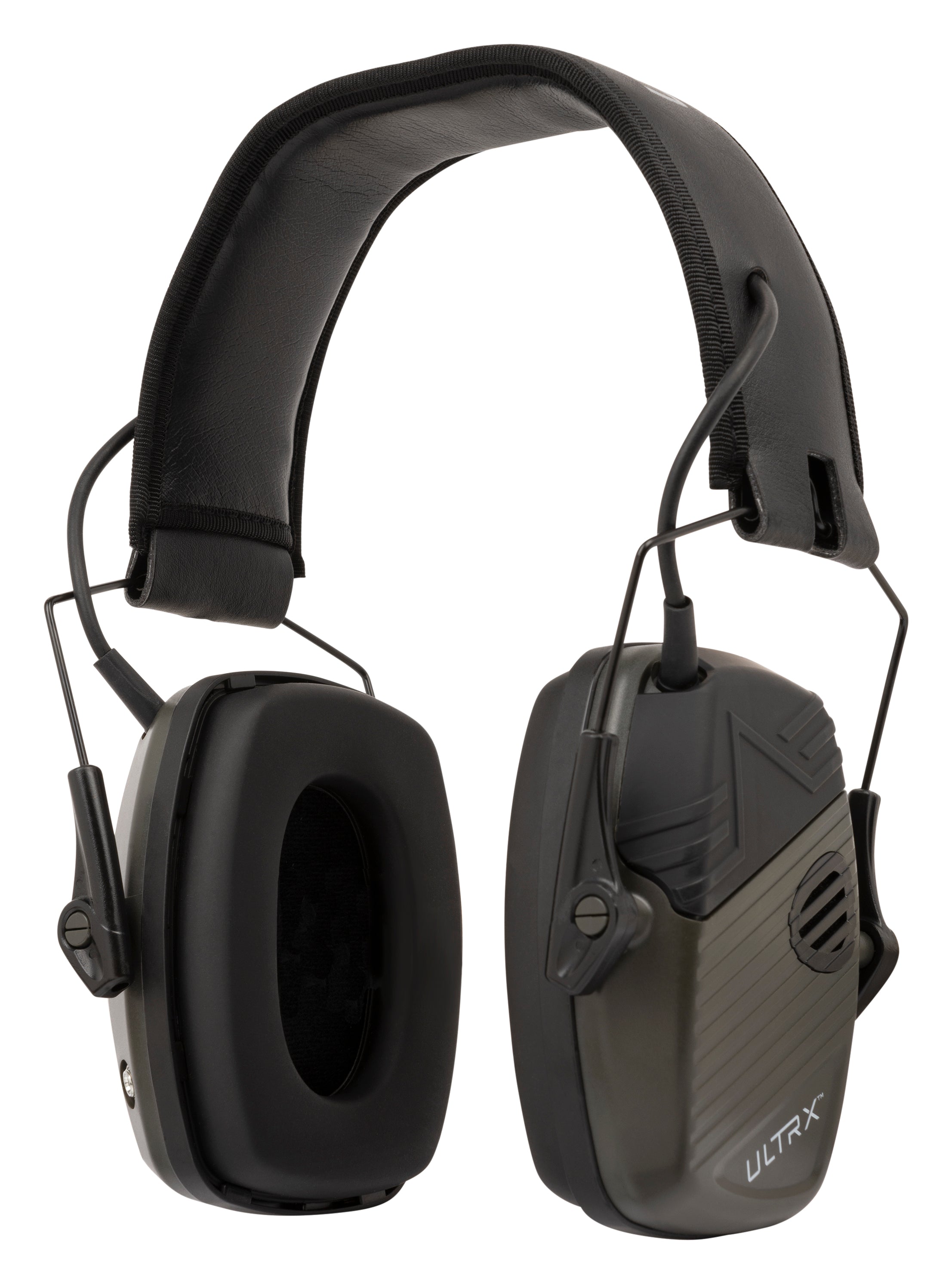 ULTRX Stereo Electronic Earmuff, Olive