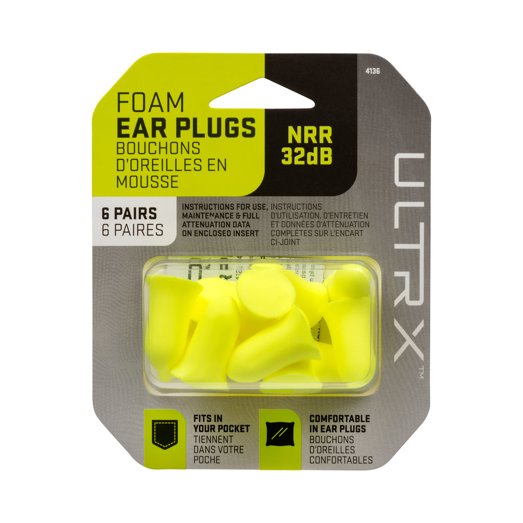 ULTRX Tapered Foam Ear Plugs - Jar - Lime