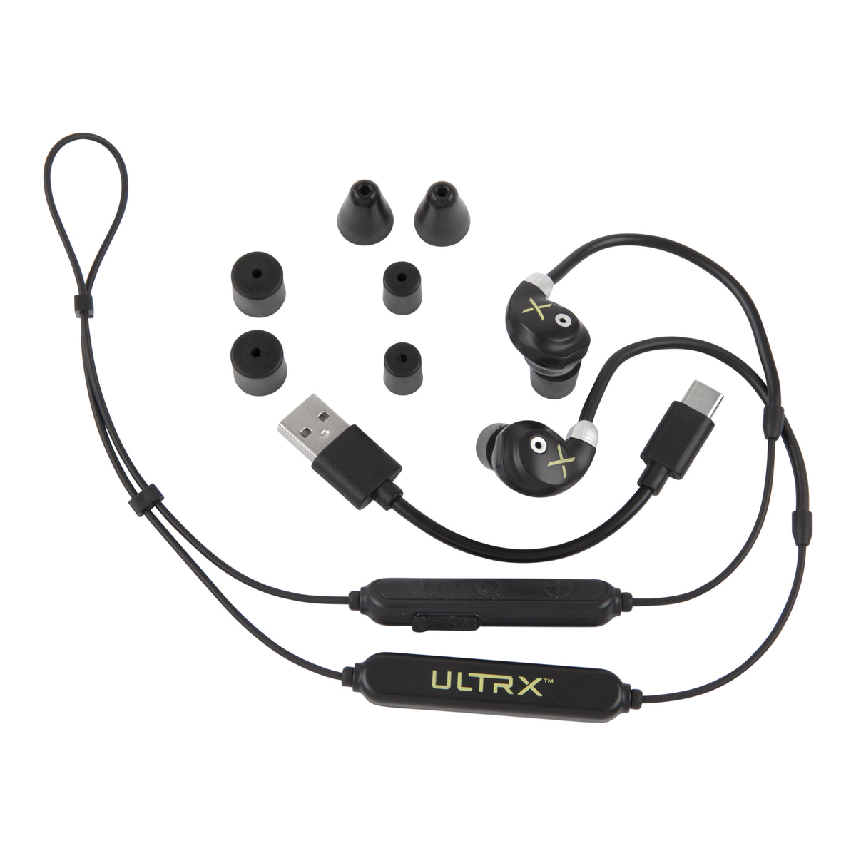 ULTRX Bionic Fuse Bluetooth® Around the Neck Earbuds, Black