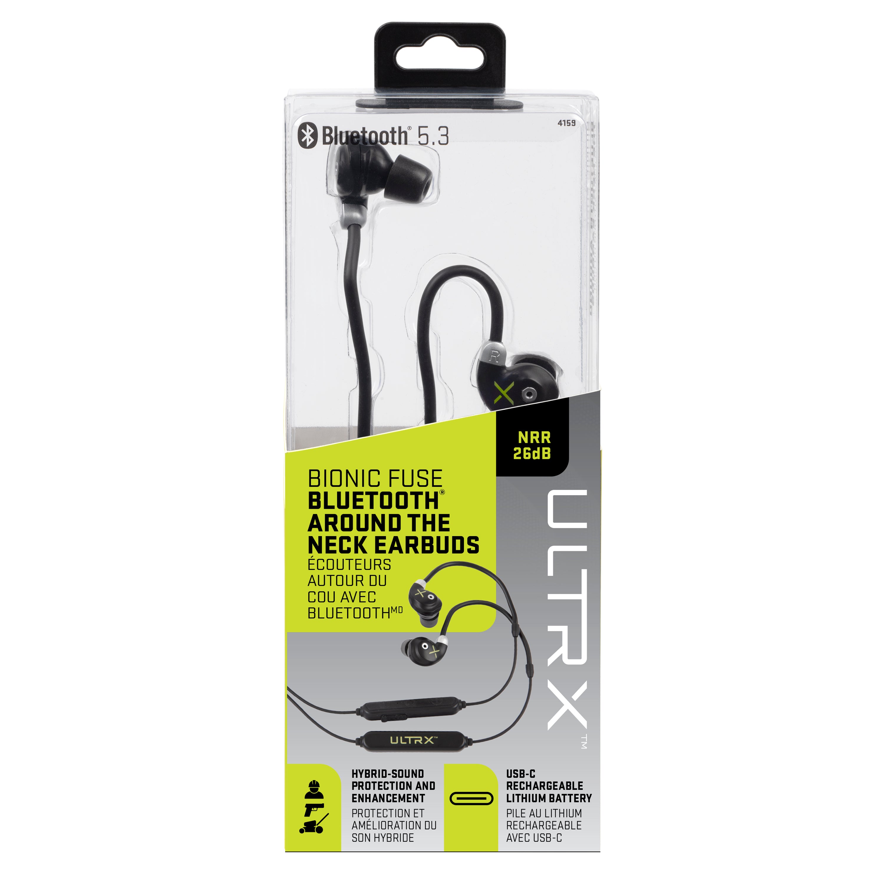 ULTRX Bionic Fuse Bluetooth® Around the Neck Earbuds, Black