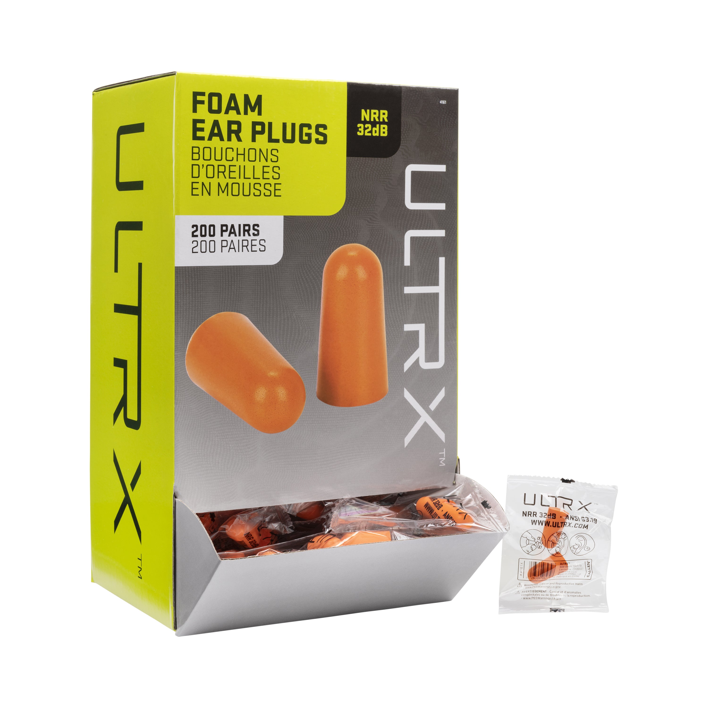 ULTRX Foam Ear Plugs - Orange