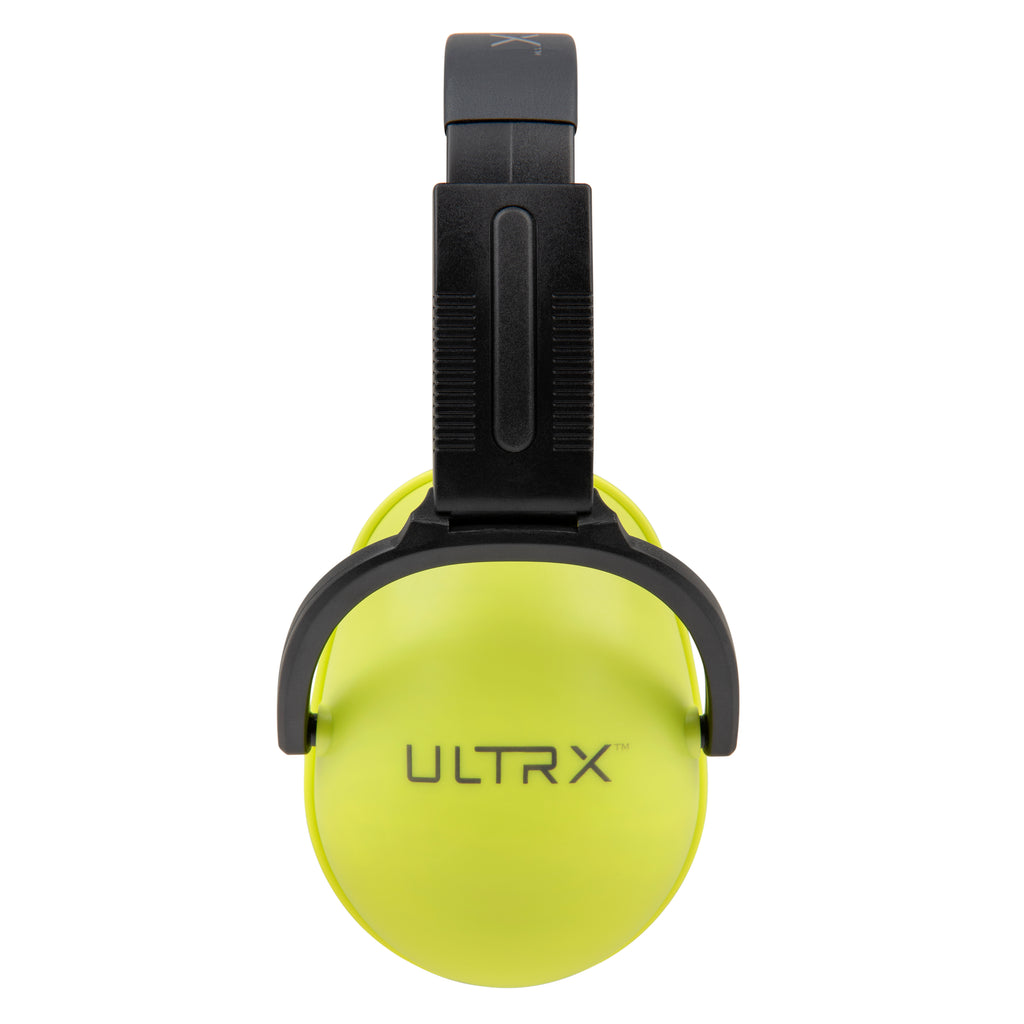 ULTRX Sound Blocker Youth Ear and Eye Protection Combo, Lime
