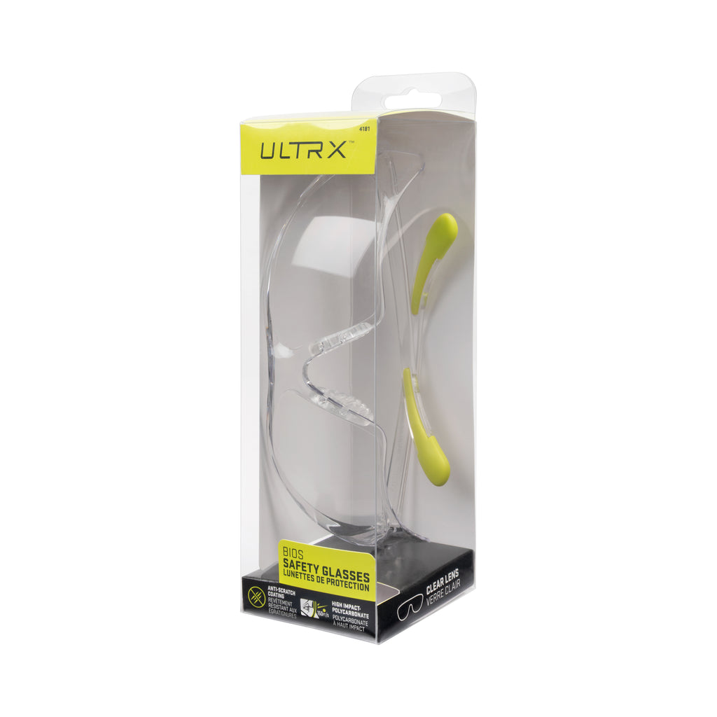 ULTRX Bios Safety Glasses, Clear