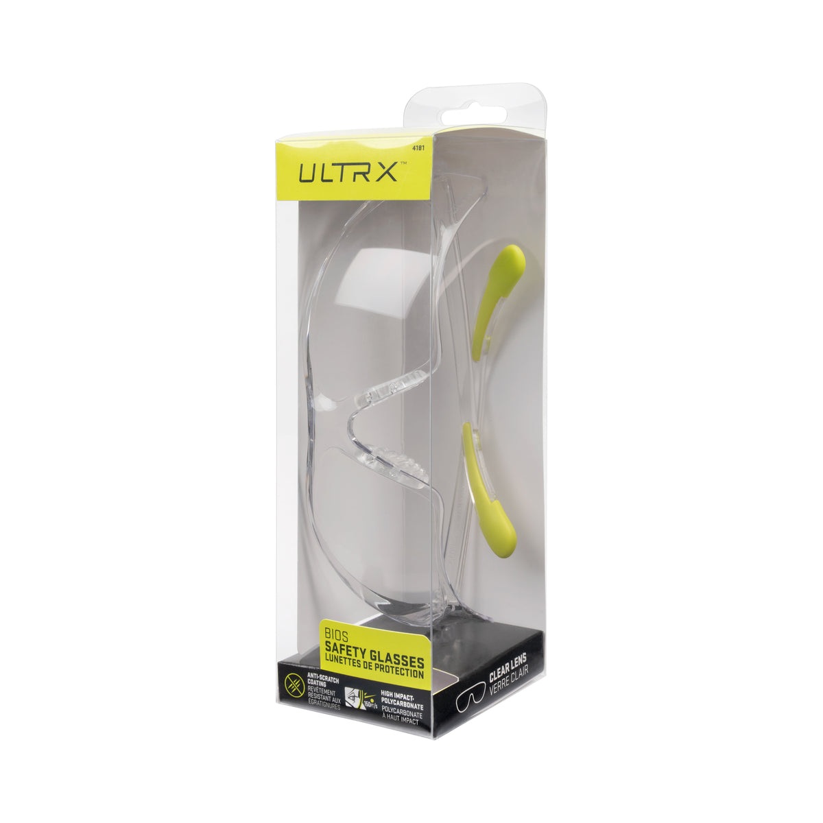 ULTRX Bios Safety Glasses, Clear