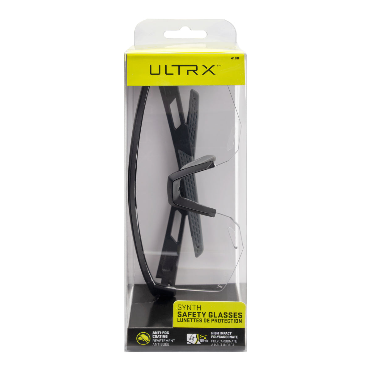 ULTRX Synth Safety Glasses, Clear