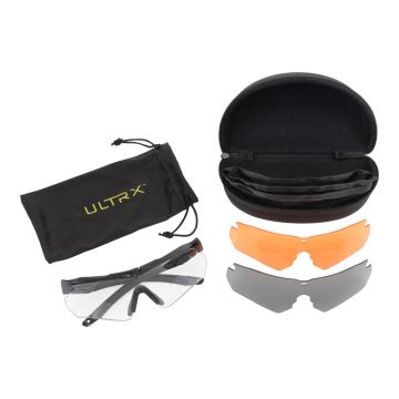 ULTRX Admiral Safety Glasses Set, 3-Lenses, Assorted