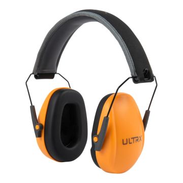 ULTRX Slim Profile Youth Passive Earmuff, Orange
