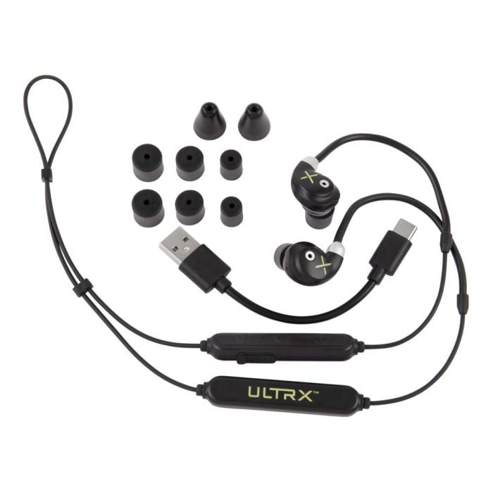 ULTRX Bionic Fuse Bluetooth Around the Neck Earbuds, Black