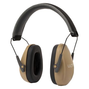ULTRX Slim Profile Passive Earmuff, Taupe