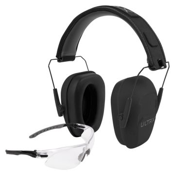 ULTRX Shield Ear & Eye Protection Combo, Midnight Gray